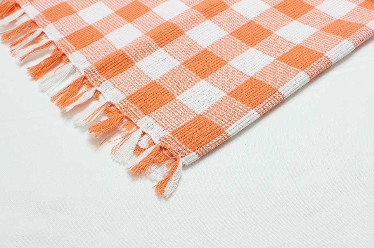 Checkered Bath Towel (33*64 Inches) Set of 2 Pc