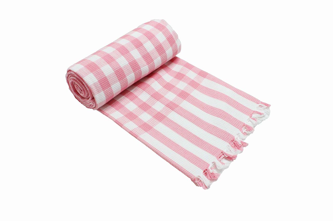 Gingham Bath Towel (33*64 Inches) Set of 2 Pc