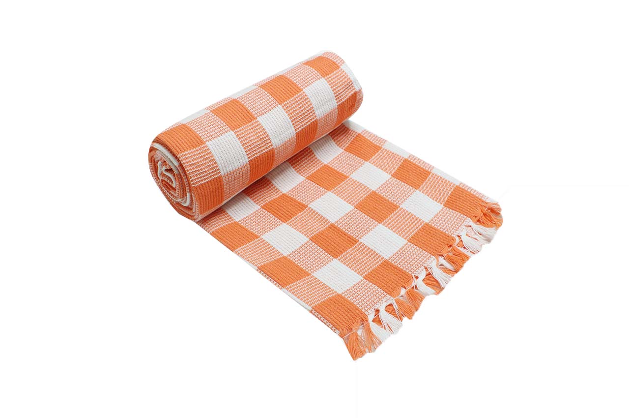 Checkered Bath Towel (33*64 Inches) Set of 2 Pc