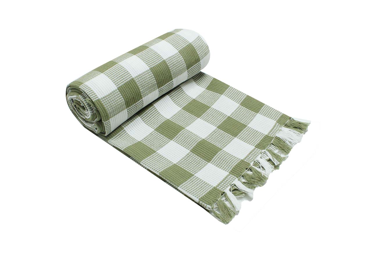 Checkered Bath Towel (33*64 Inches) Set of 2 Pc